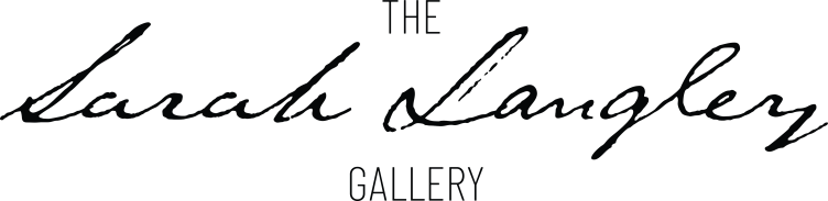 Logo of "the sarah daugherty gallery" in elegant cursive script, showcasing the charm reminiscent of romantic stays at Newport RI hotels.